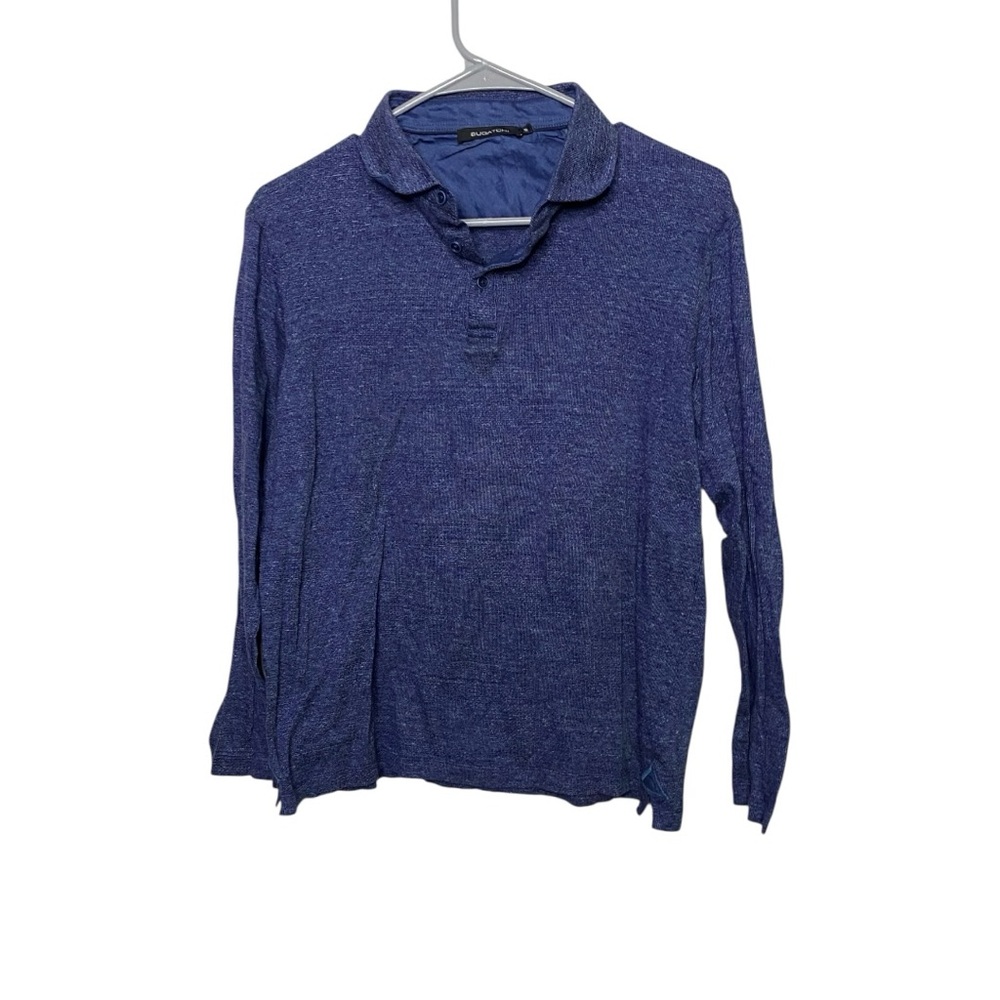 Bugatchi Blue Polo Collar Button Down Shirt